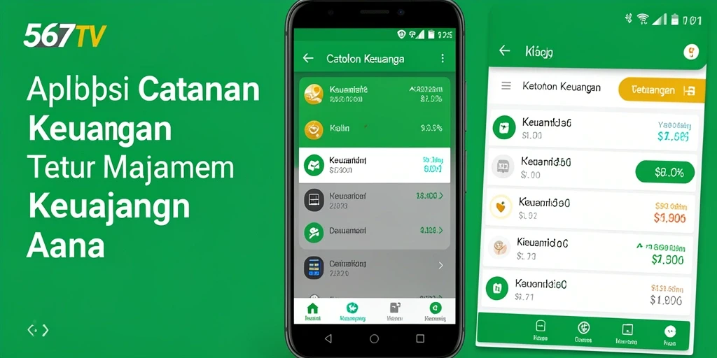 Tampilan antarmuka utama aplikasi 567TV untuk Catatan Keuangan.