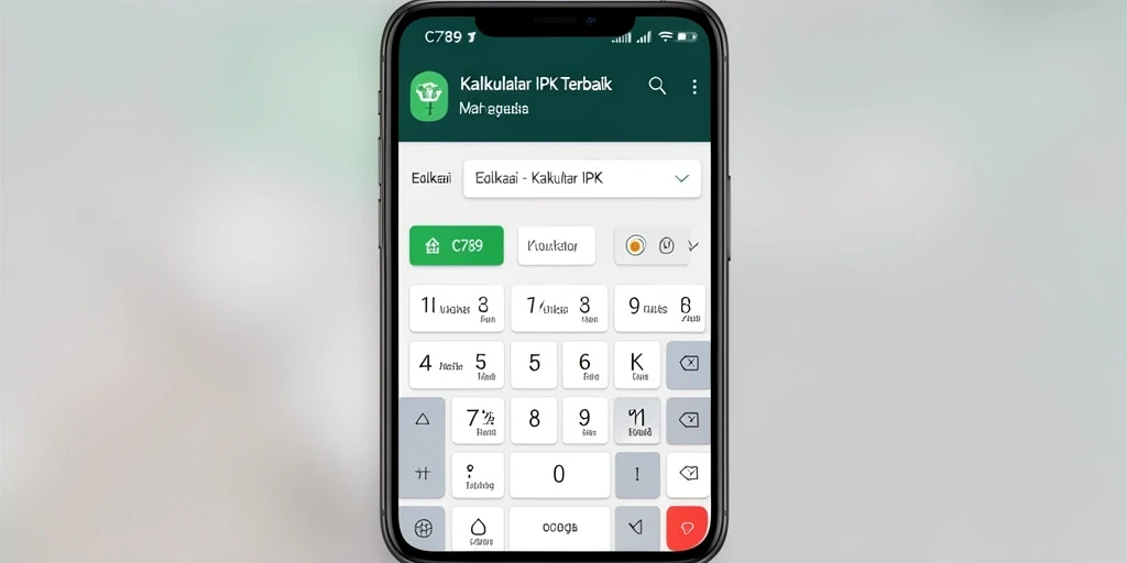 Antarmuka C789 yang sederhana untuk menghitung Kalkulator IPK.