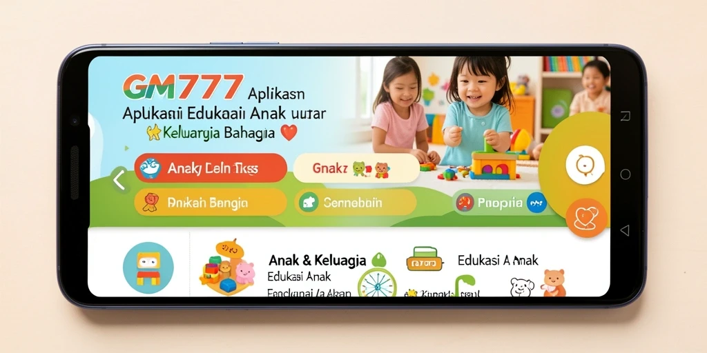 Antarmuka menarik dan interaktif untuk belajar anak-anak.