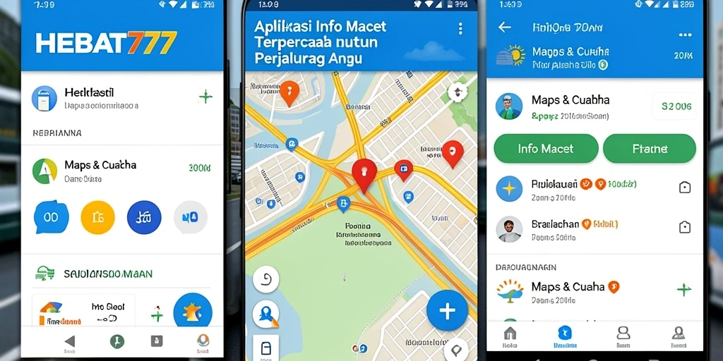 Tampilan antarmuka HEBAT777 menunjukkan kondisi lalu lintas secara real-time.