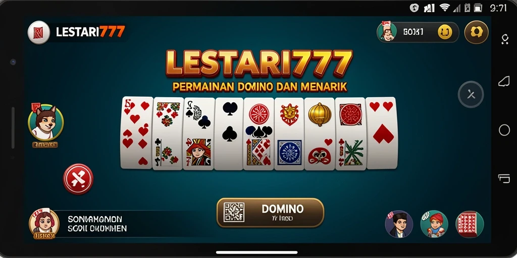 Tampilan antarmuka permainan Domino yang menarik dan interaktif.