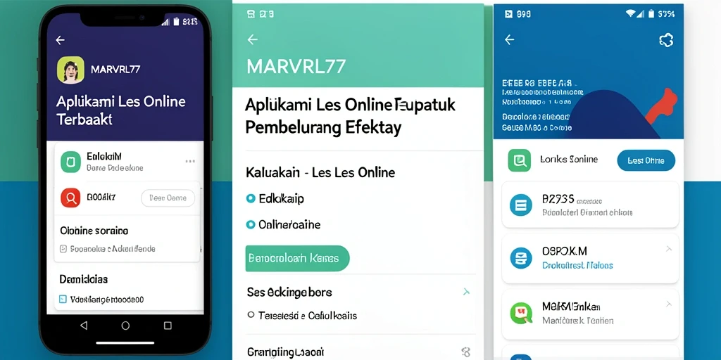 Antarmuka aplikasi Les Online dengan fitur interaktif yang menarik.