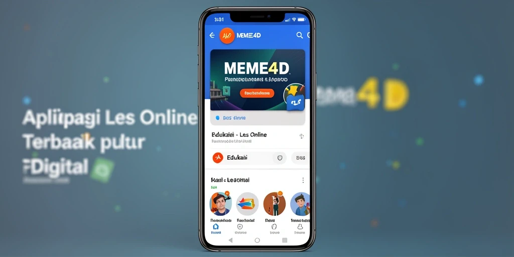 Tampilan antarmuka aplikasi MEME4D yang sederhana dan intuitif.