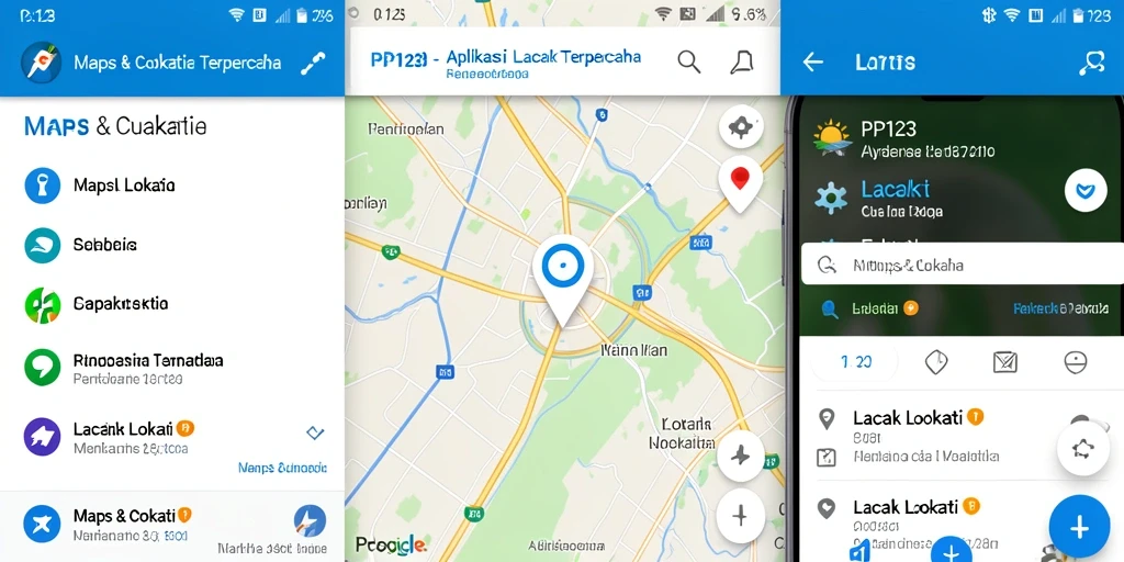 Tampilan antarmuka PP123 menampilkan fitur Lacak Lokasi yang mudah digunakan.